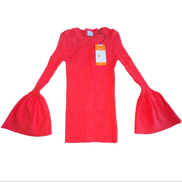 NWT Cabi Women’s Red Trumpet Cardigan Size Small - Picture 6 of 9